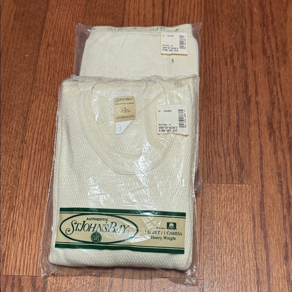 St. John's Bay Soft Cream Knit Top/Bottom Thermal